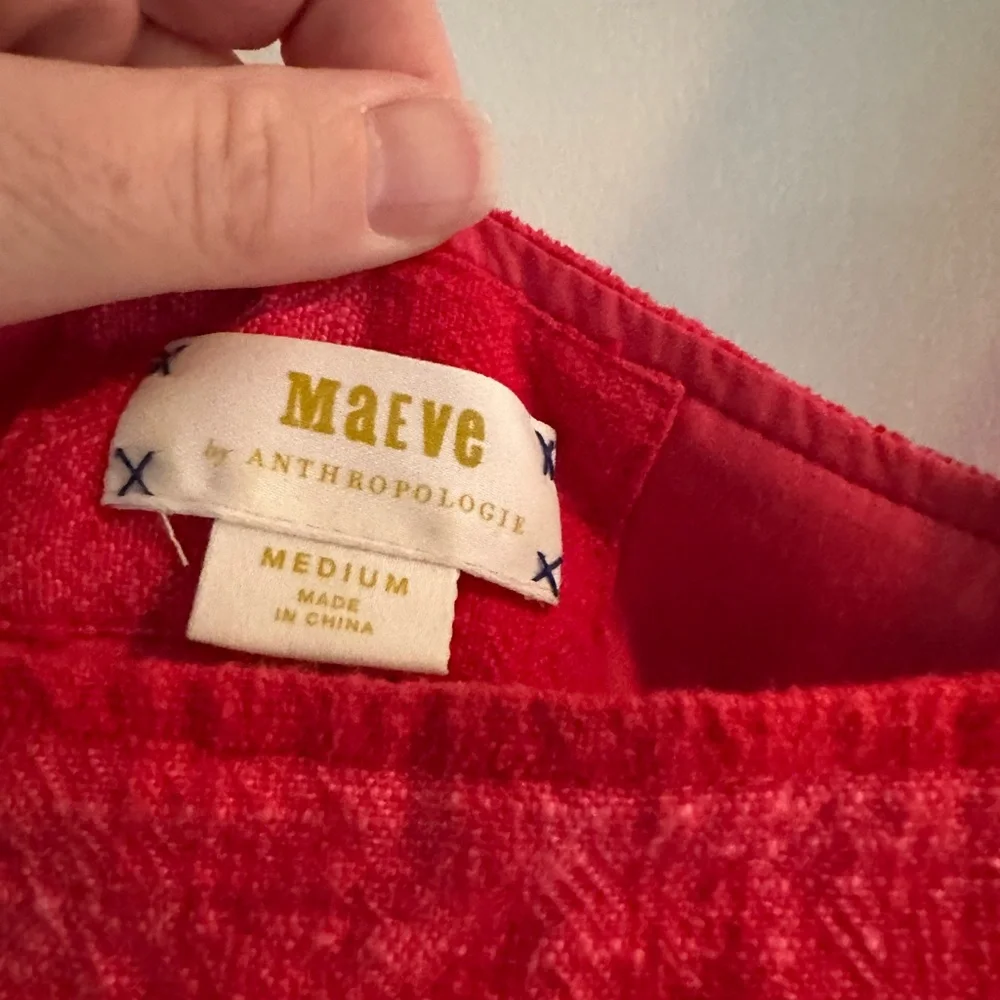 Anthropologie Red Midi Dress - Picture 3 of 3